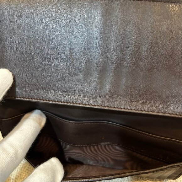 Bottega Venetta Intrecciato Lambskin Double Wallet in Brown - Picture 5 of 12